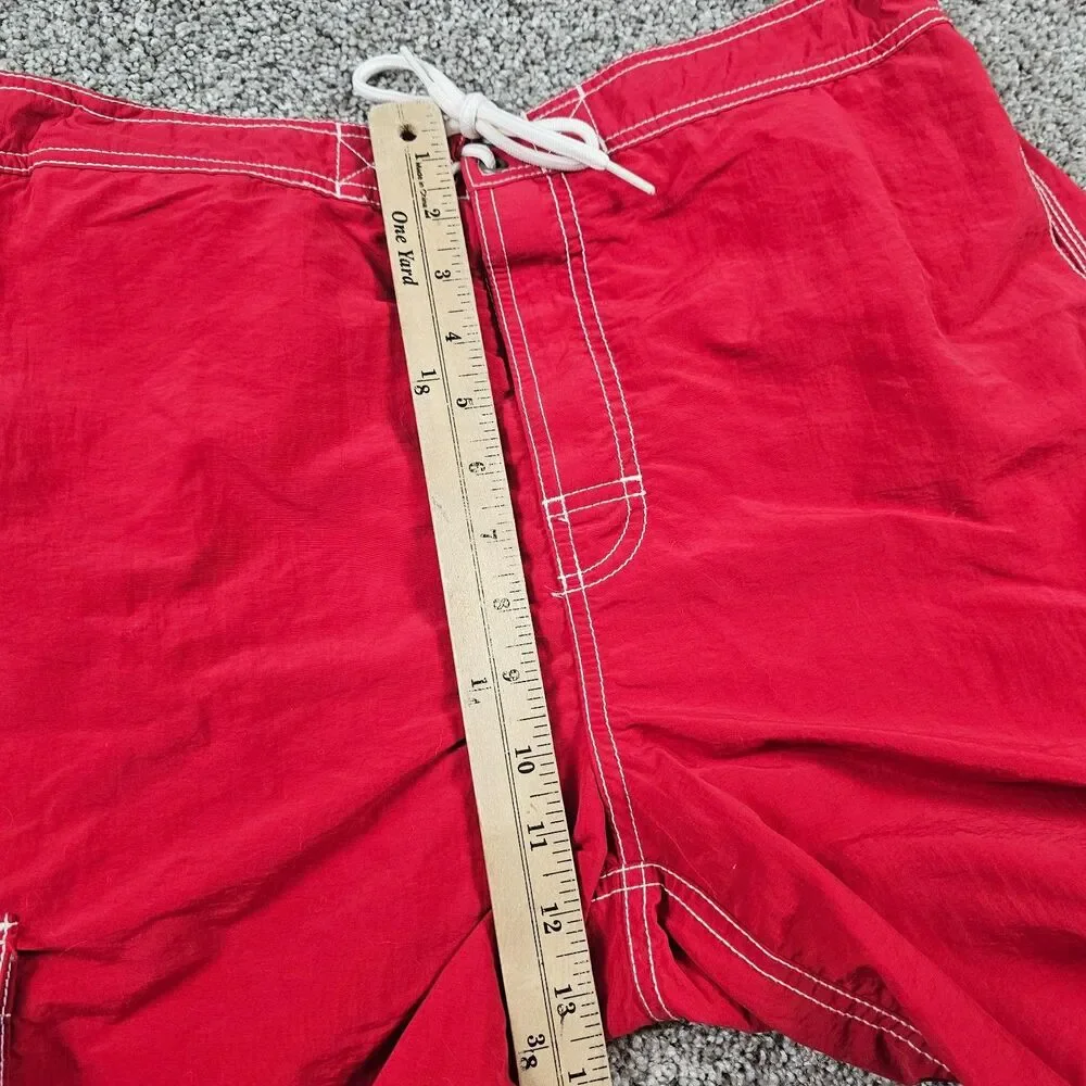 Vintage Polo Ralph Lauren Shorts Mens Medium Red Trunks Board Shorts Swim Beach